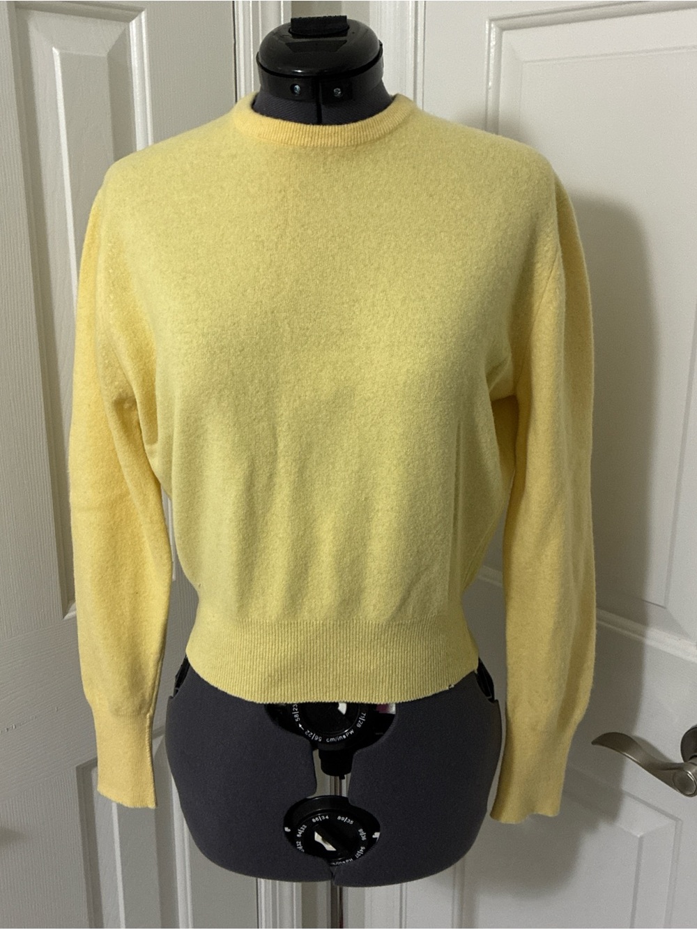 Vintage 1950s or 1960s Minklam by Darlene yellow sweater